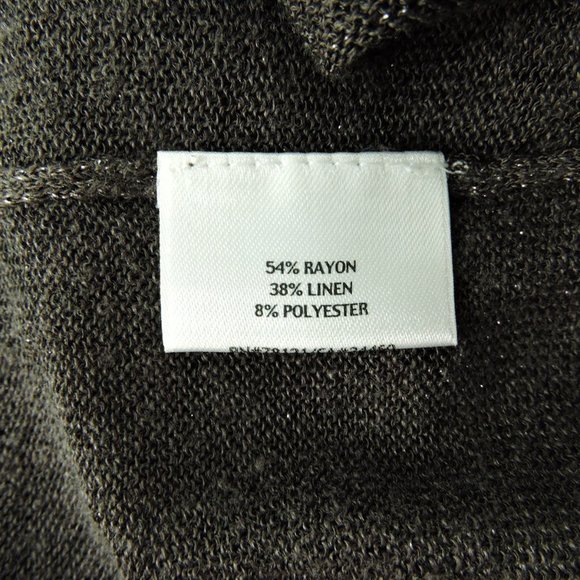 Eileen Fisher shimmer open front cardigan top - Picture 7 of 7